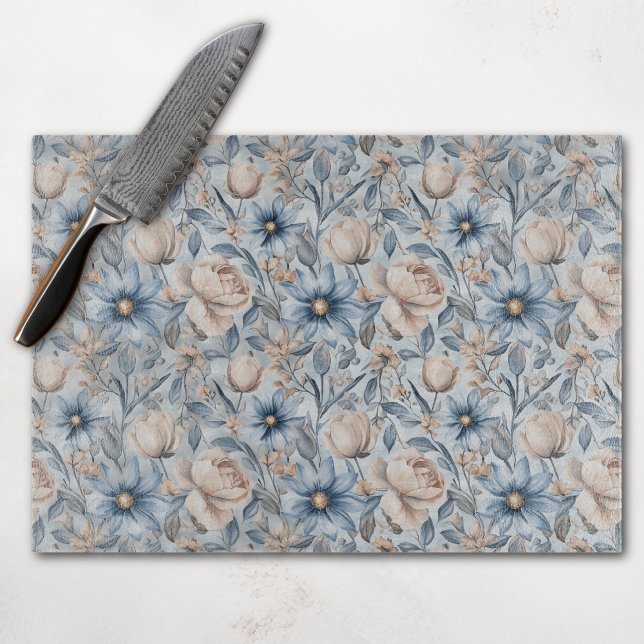 Blå & Rosenskär Botanisk Akvarell  (Skapare uppladdad)