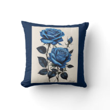 Blå Rosor akvarell