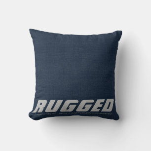 Blå RUGGED-tuff som fastställts främst Dekorativ k Kudde