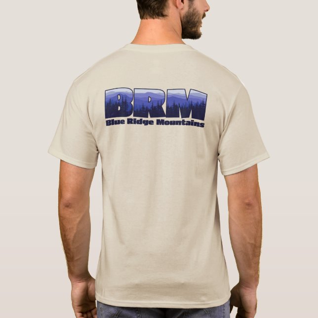 Blå rundbergsberg BRM utomhusvibes T Shirt (Baksida)