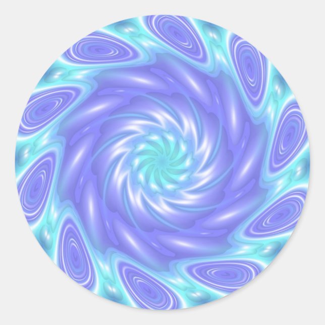 Blå Runt Klistermärke (Framsida)