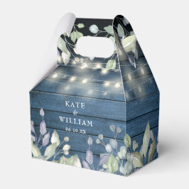 Blå Rustika Trädgårdsbelysningar med Strängar för  Presentaskar