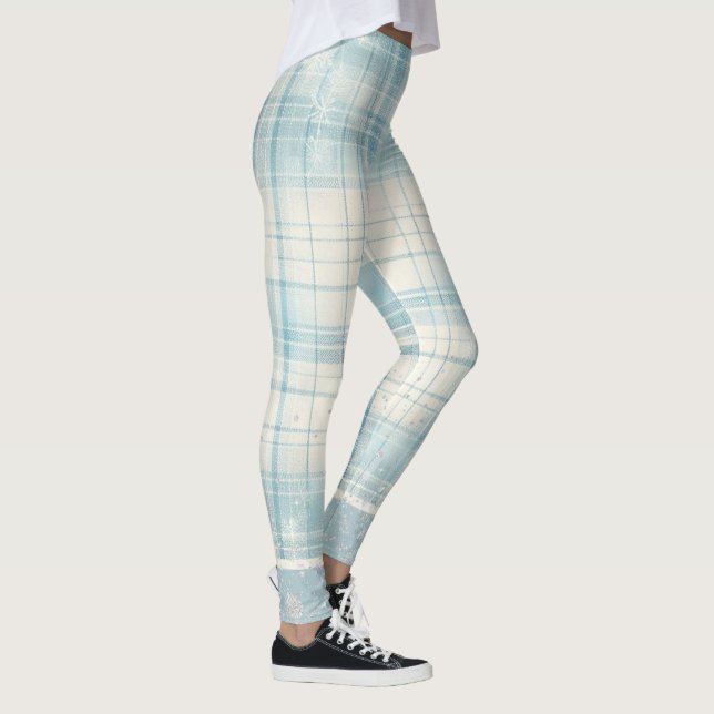Blå rutig leggings (Höger)