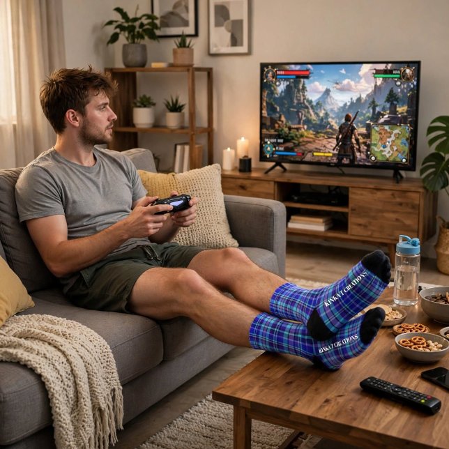 Blå rutig strumpor (Skapare uppladdad)