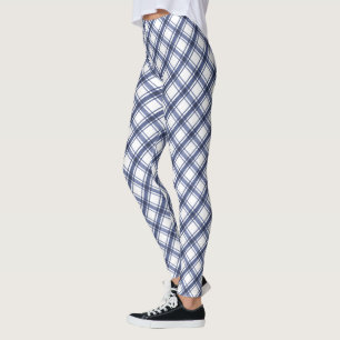 Blå Rutiga Leggings