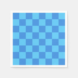 Blå rutigt präglad modern minimalistisk mönster pappersservett