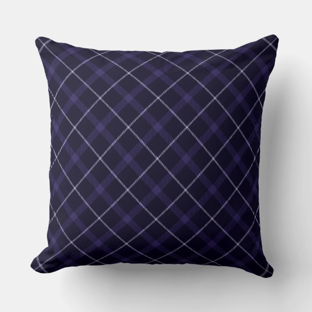 Blå rutigt / Tartan Kudde (Framsida)