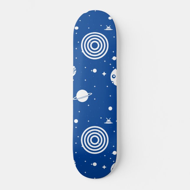 Blå rymden Saker Mini Skateboard Bräda 18,5 Cm (Framsida)