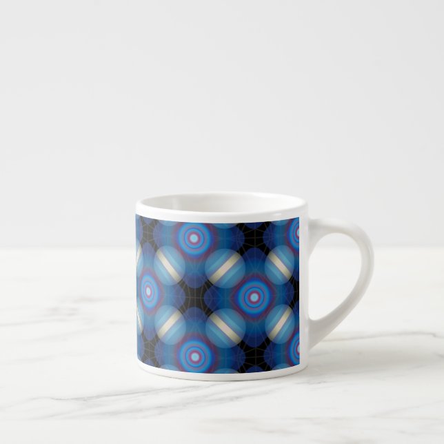 Blå Rymdgeometrisk Espressomugg (Höger)