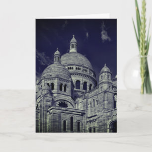 Blå Sacre Coeur Paris Europa Resa Kort