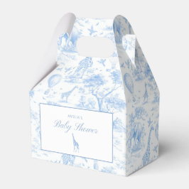 Blå Safari Toile de Jouy Presentaskar