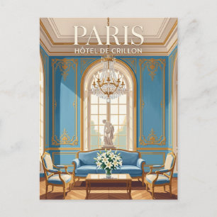 Blå salongen på Hôtel de Crillon Frankrike Vykort