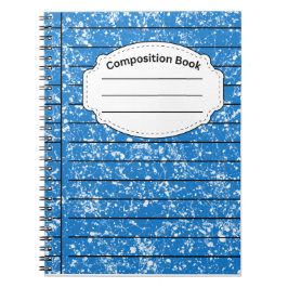 Blå sammansättning anteckningsbok