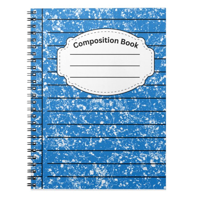 Blå sammansättning anteckningsbok (Framsidan)