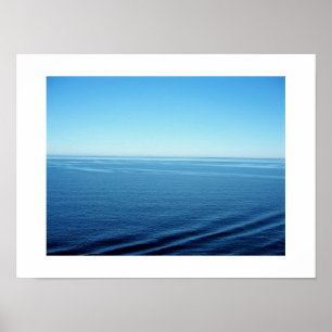 Blå sammet Pacific Ocean Färg Fotografi Poster