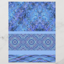 Blå Sampler Bulk Scrapbookpapper Sidor Reklamblad