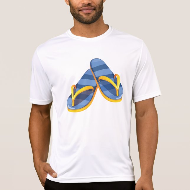 Blå sandaler Herr Aktiv T-shirt (Framsida)