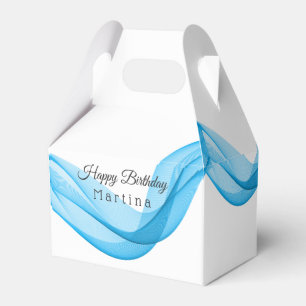 Blå Scarf Birthday eller Bröllopsfack Presentaskar