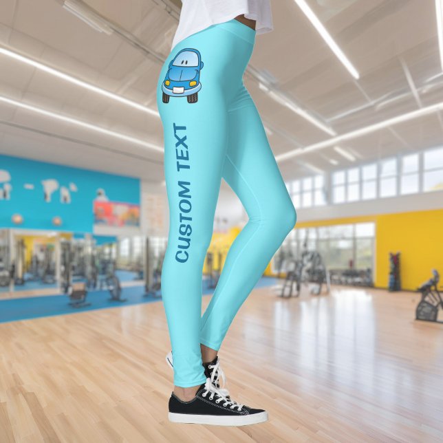 Blå seriebilstights leggings (Skapare uppladdad)