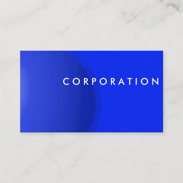 Blå sfärisk professionell visitkort (Framsida)