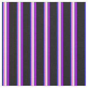 Blå, Shock rosa, Lavender, Mörk Violet och Black Tyg