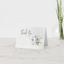 Blå sida och se Nyfödd bebis-format tackkort