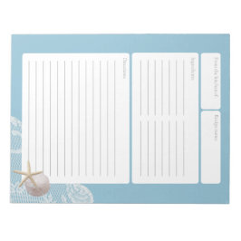 Blå sidbrytare och Snöre Anteckningsblock