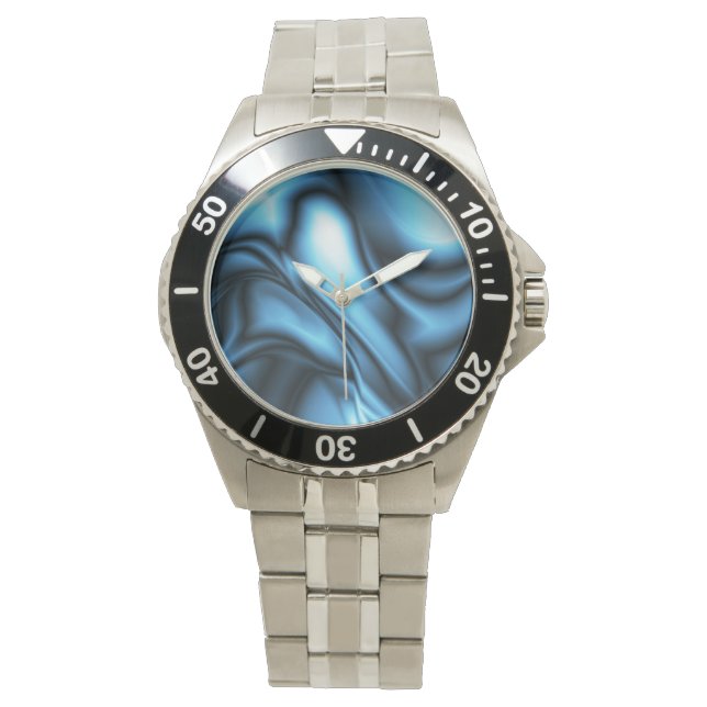 Blå Sidenvåg Armbandsur (Framsida)