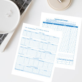 Blå sidor för hälsovård och tillväxtspårning för b