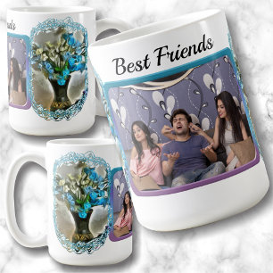 Blå Silke Blommor 2190 Kaffemugg