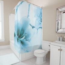 Blå Silke Floss Träd Blommar