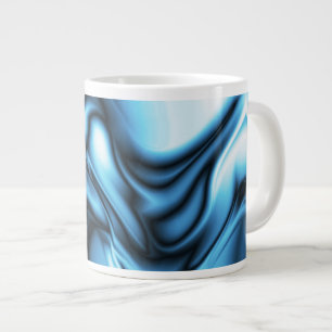 Blå Silke Jumbo Mugg