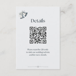 Blå Silver Bröllopsklockor Detaljer Bifogad Handli Tilläggskort