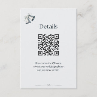 Blå Silver Bröllopsklockor Detaljer Bifogad Handli Tilläggskort