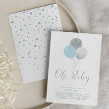 Blå & Silverballonger | Oj Baby Babykalas
