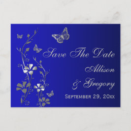 Blå, Silverfjärilar Spara Datum Postkort Meddelande Vykort
