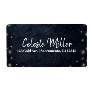 Blå Silverstjärnor Celestiala Stjärnhimmelsfesten Fraktsedel