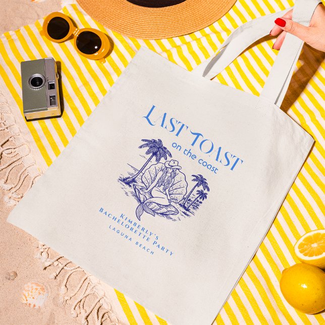 Blå sista skål cowgirl sjöjungfru möhippa fest tygkasse (Skapare uppladdad)