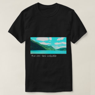 Blå Sjö Nya Zeeland Sjö Tikatipu-resa T Shirt
