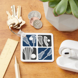 Blå sjöblock av fästingar och Bollar Nyckelring