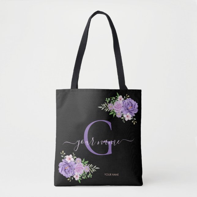 Blå sjöblomma, ro, Modern minimalistisk Elegant Tygkasse (Framsida)