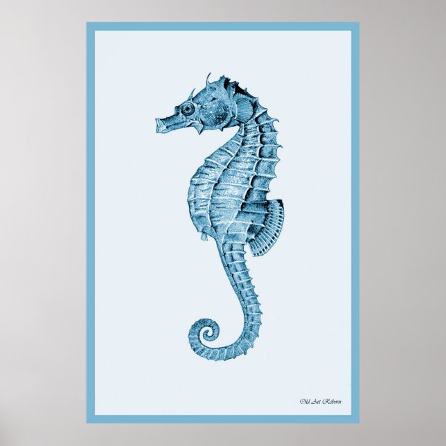 Blå sjöhäst poster (Framsidan)
