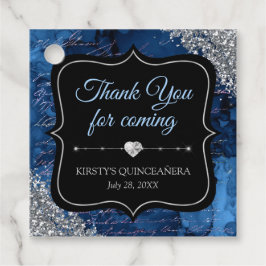 Blå Sjöjungfru Brev Quinceanera Gåvor Etiketter