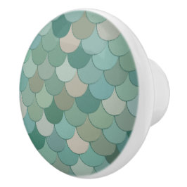 Blå Sjöjungfru Merman Serpent Dragon Scales Knopp