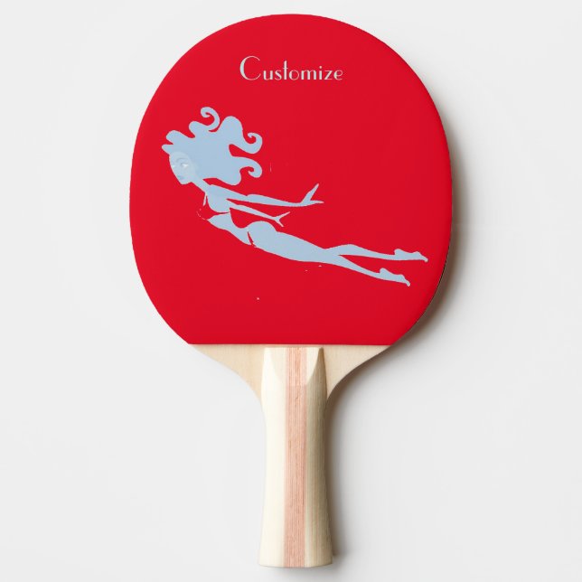 Blå Sjöjungfru Swimmer Thunder_Cove Pingisracket (Framsidan)