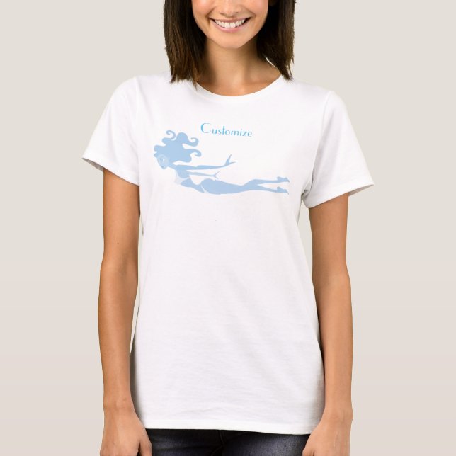 Blå Sjöjungfru Swimmer Thunder_Cove T Shirt (Framsida)
