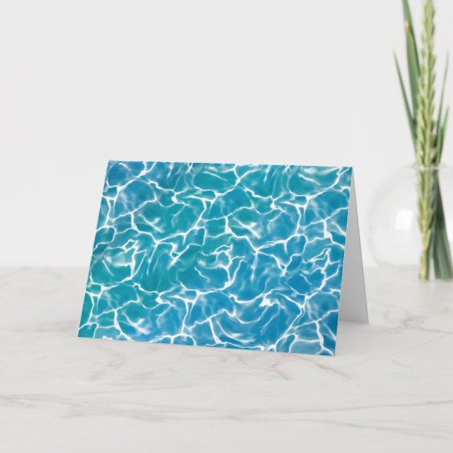 Blå sjön Vatten Kort (Framsida)