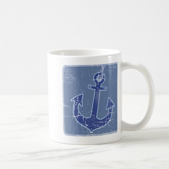 blå sjösegelankare kaffemugg (Höger)