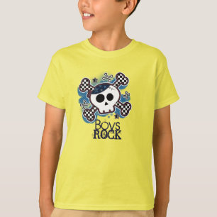 Blå Skalle Punk Rockare Rockpojkar Anpassad Tee