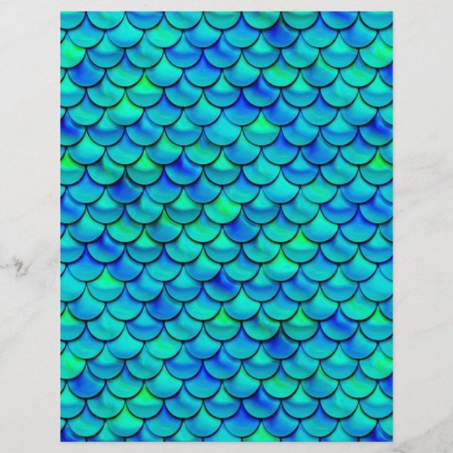 Blå skalor för Falln Aqua (Framsida)